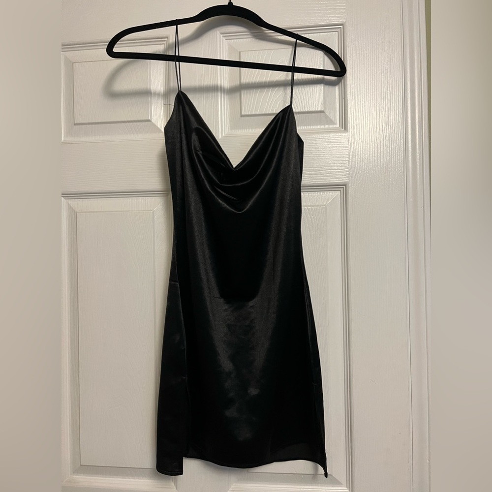 Zaful Black Satin Dress - Picture 1 of 2